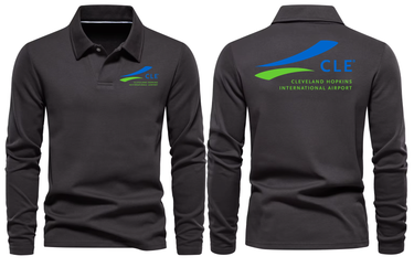 AER CLE AIRPORT LONG SLEEVE POLO